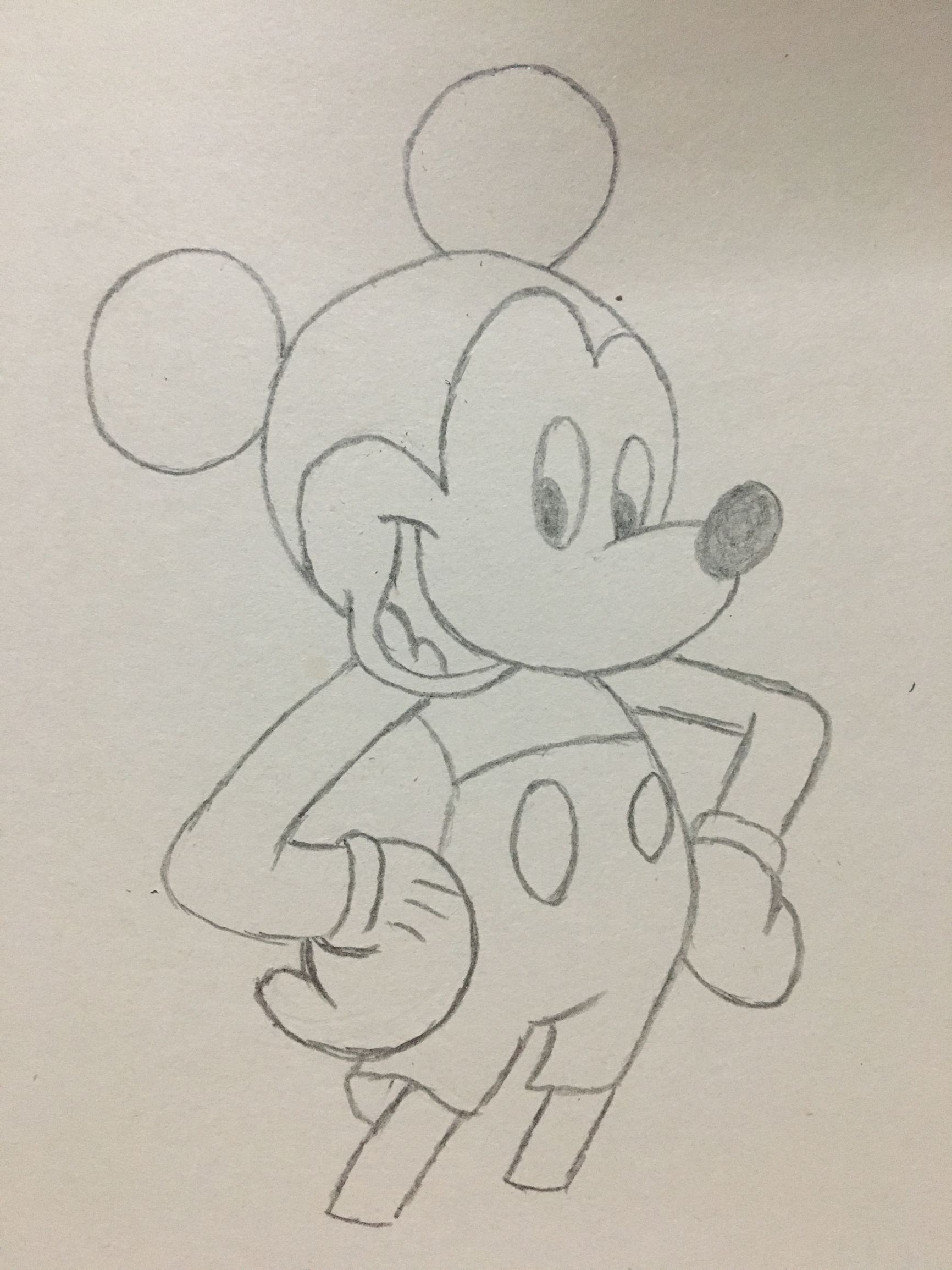 儿童简笔画之米奇的画法