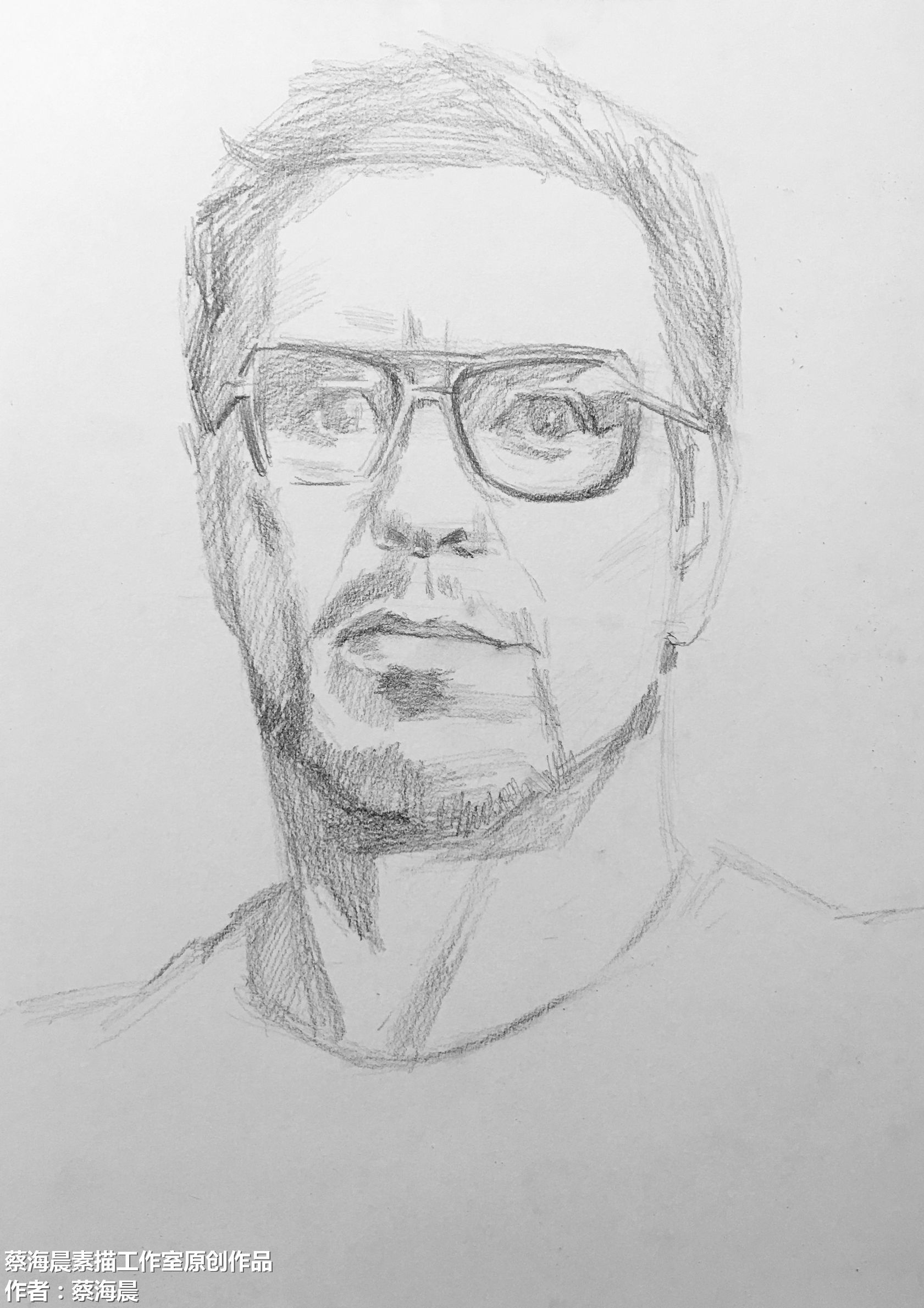 今天素描画一张"钢铁侠",有详细的步骤稿!