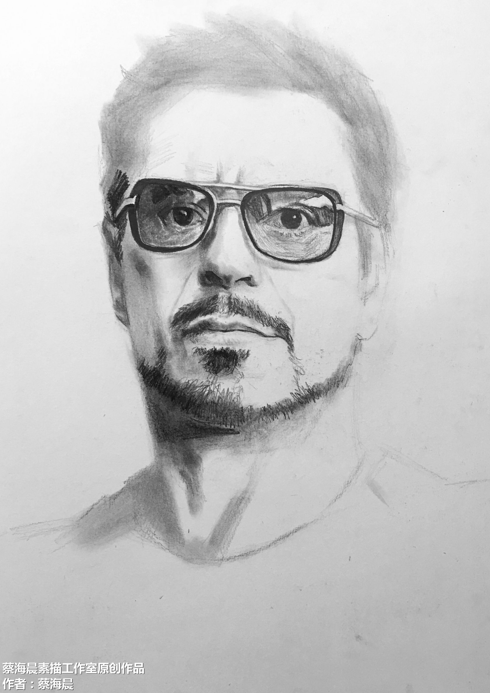 今天素描画一张"钢铁侠",有详细的步骤稿!