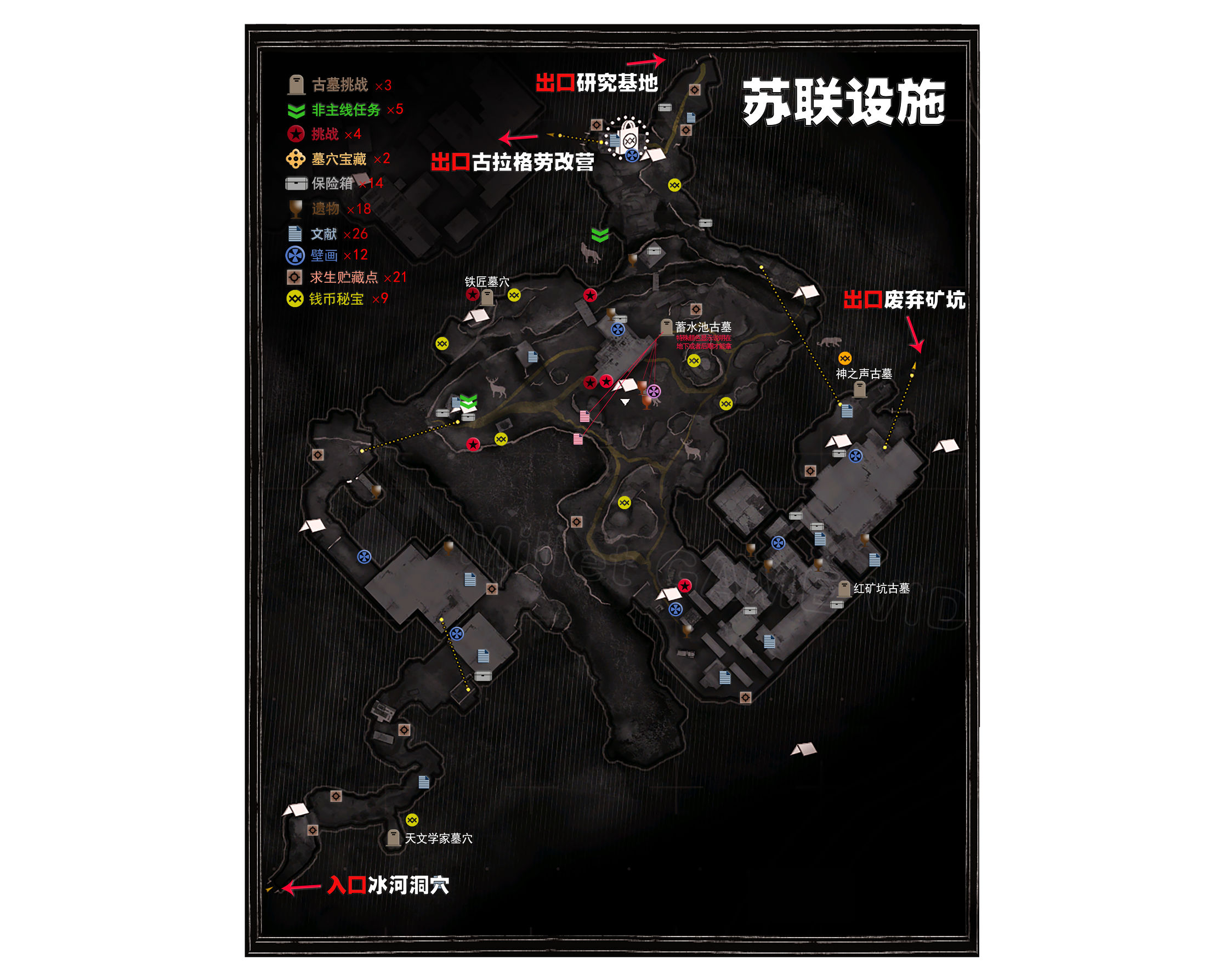 古墓丽影 崛起 全地图收集一览 收集品位置
