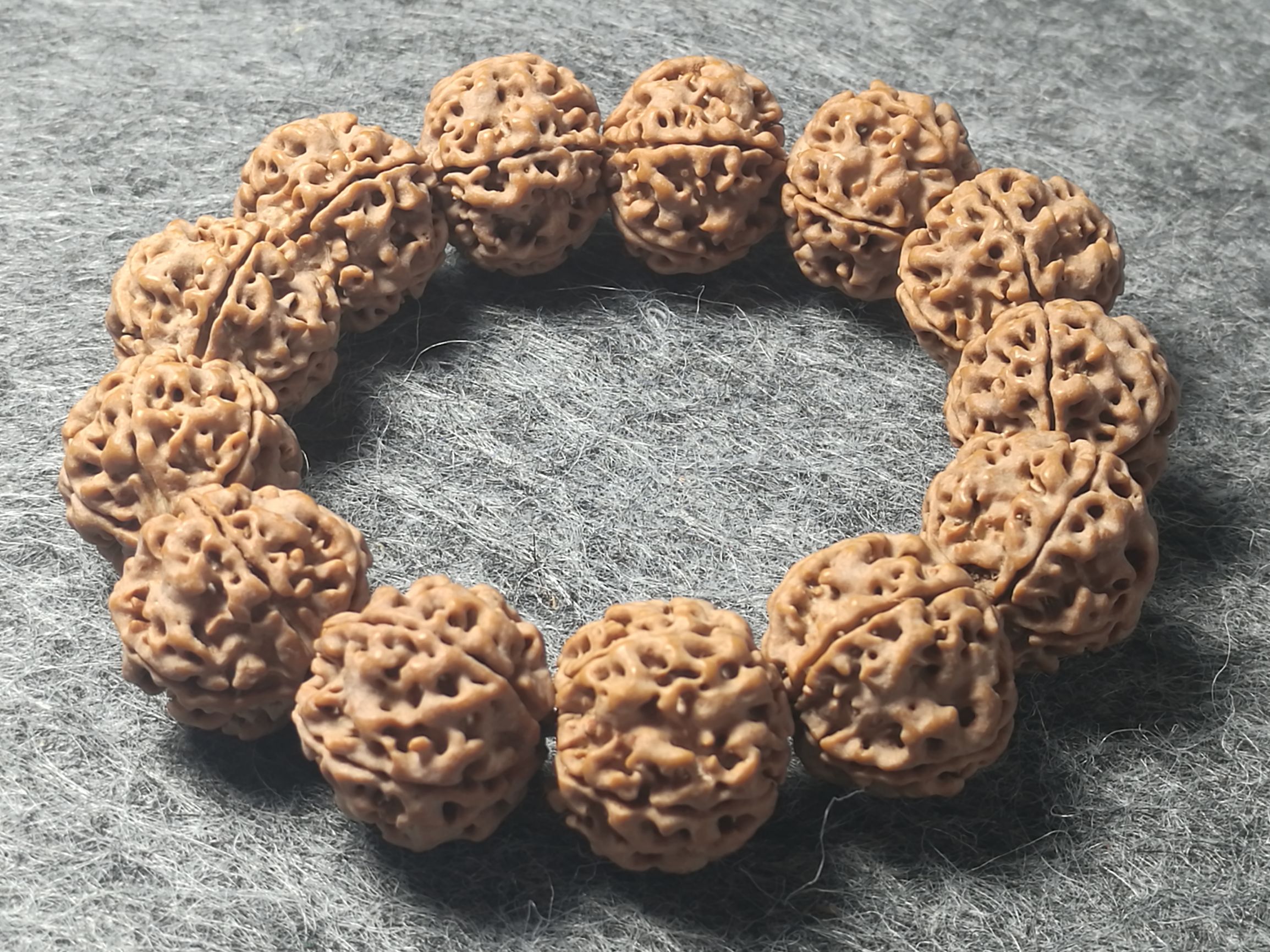 五瓣矮桩满肉纹大金刚手串尼泊尔高密籽沉水男士文玩佛珠(虎骨珠子