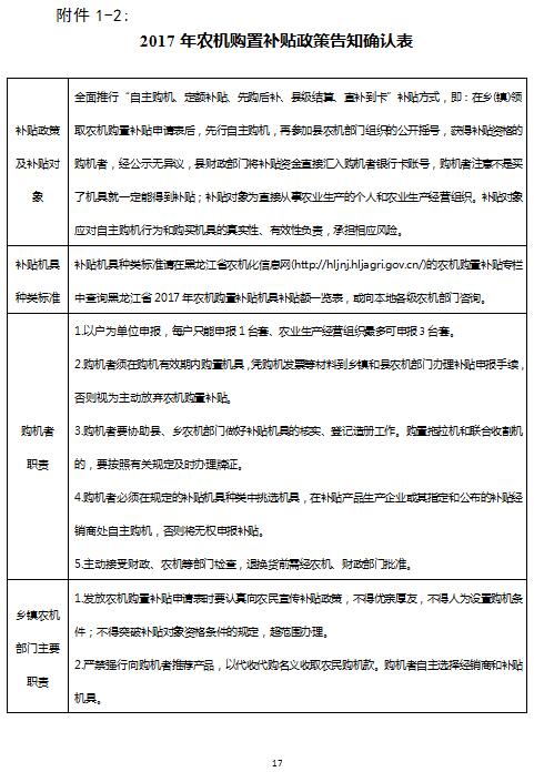 鸡东县2017年农机购置补贴公告