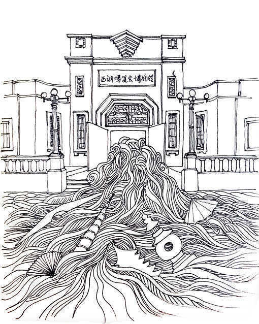 ▼『西博会博物馆』于是有了这么多作品于是有了潜杭者用自己手中的