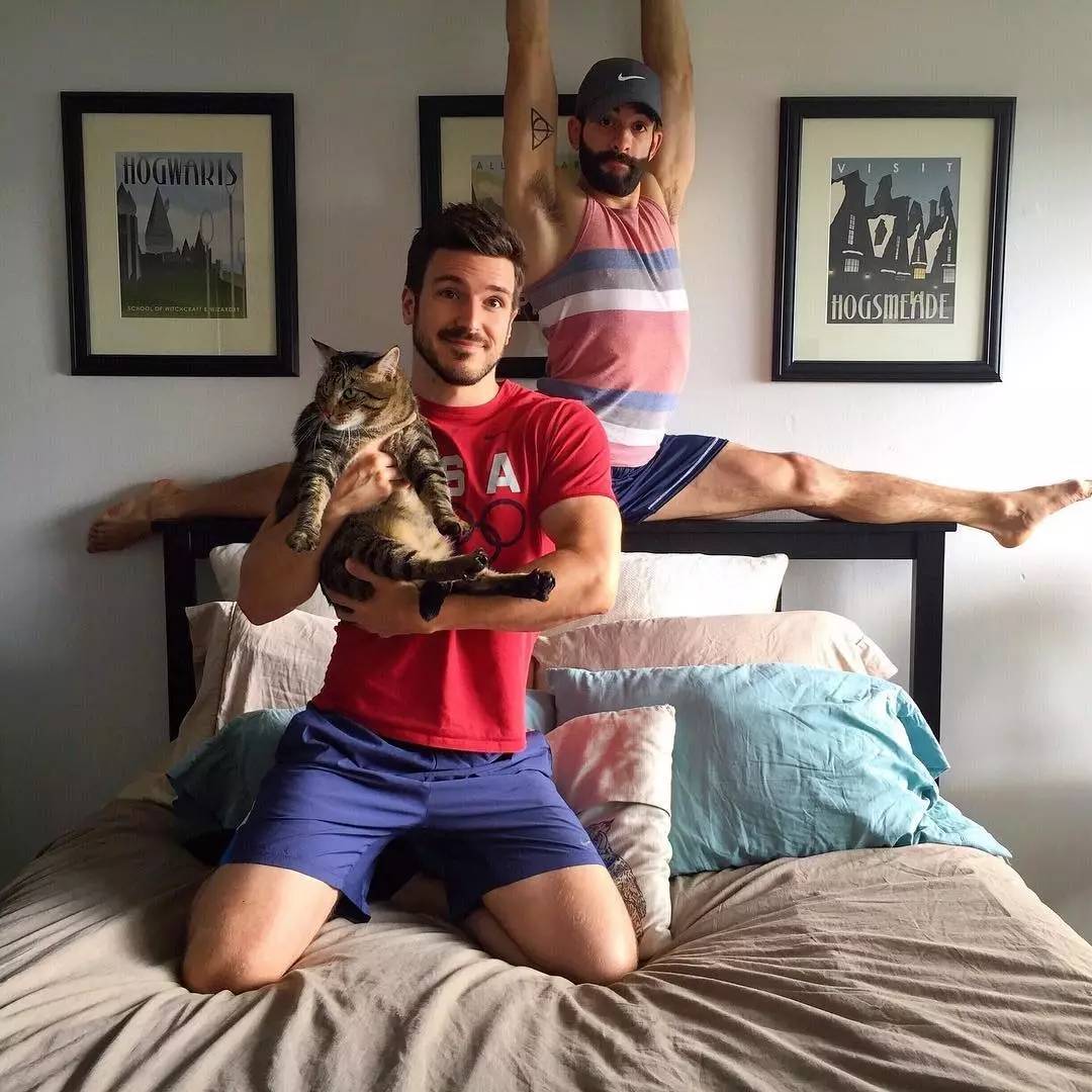 美国高颜值gay couple,网红夫夫 justin & nick