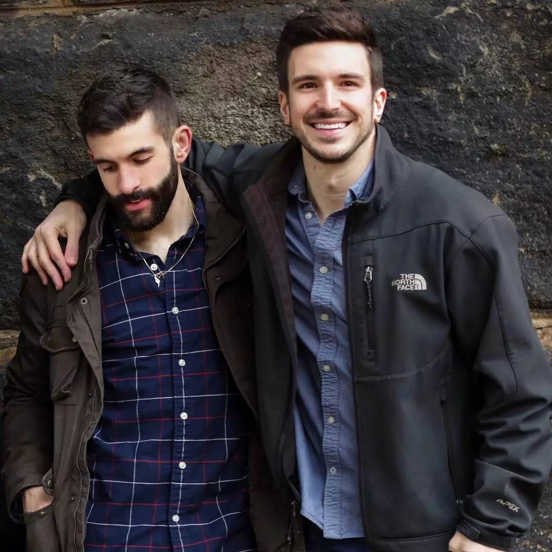 美国高颜值gay couple,网红夫夫 justin & nick