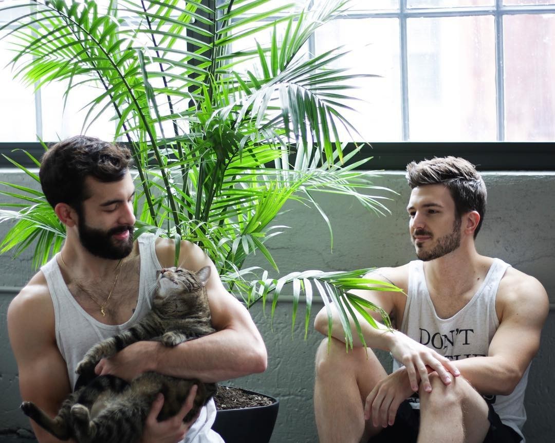 美国高颜值gay couple,网红夫夫 justin & nick