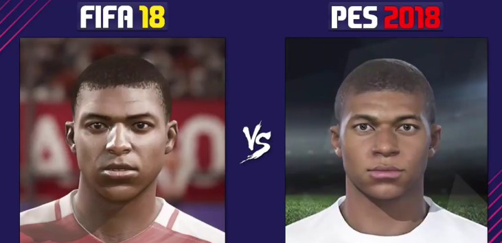 fifa18世界杯球员脸型(PES2018和FIFA18球员游戏脸型对比，谁更真实？)