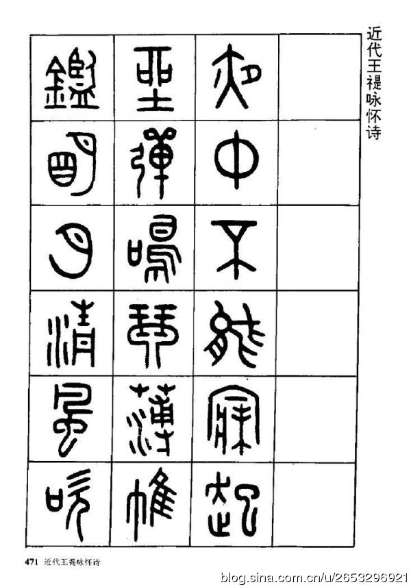 王褆印鉴和篆书《咏怀诗》欣赏