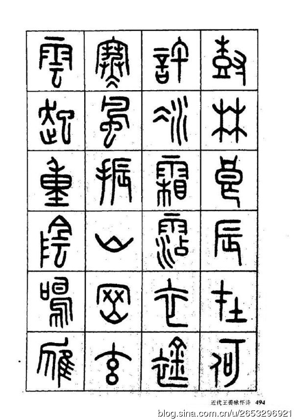 王褆印鉴和篆书《咏怀诗》欣赏