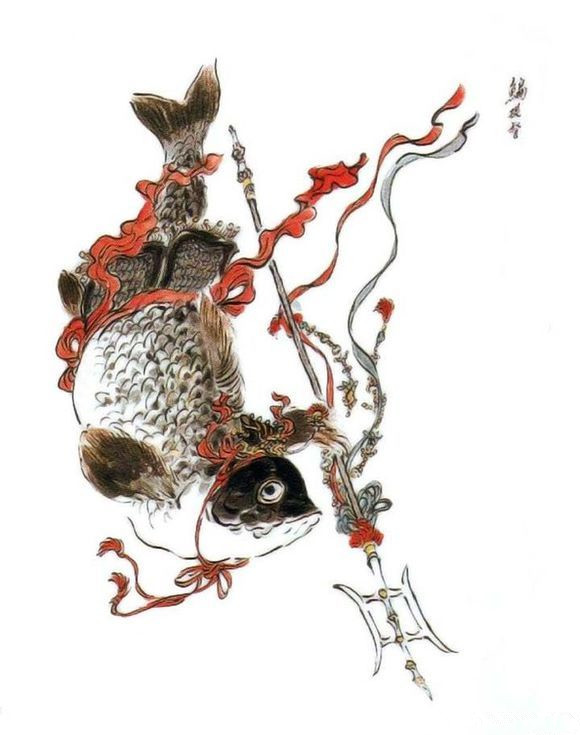 精美国画《西游记》插图赏析，花果山群妖，四海水族，地府冥神