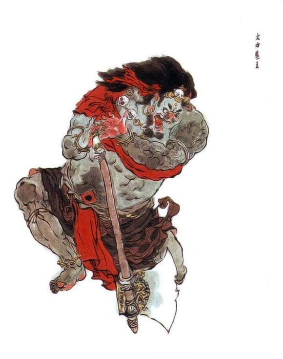 精美国画《西游记》插图赏析，花果山群妖，四海水族，地府冥神