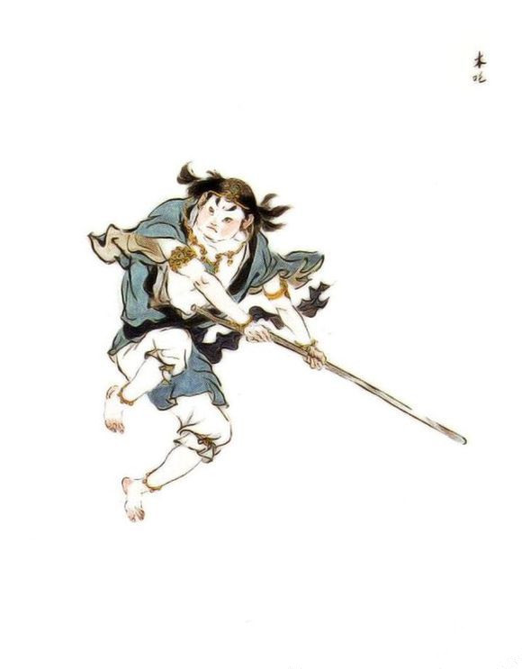 精美国画《西游记》插图赏析，花果山群妖，四海水族，地府冥神
