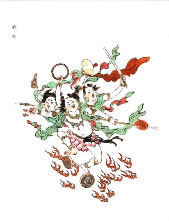 精美国画《西游记》插图赏析，花果山群妖，四海水族，地府冥神