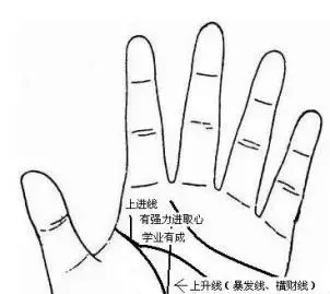 第八,手相~爆发财运的人才生命线与智慧线起点的地方看,出现有其的