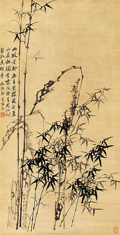 郑板桥竹石图真迹高清郑板桥竹子图片