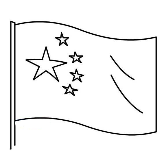 五星红旗简笔画北京天安门简笔画幼儿园创意亲子手工(kidsdiy95)