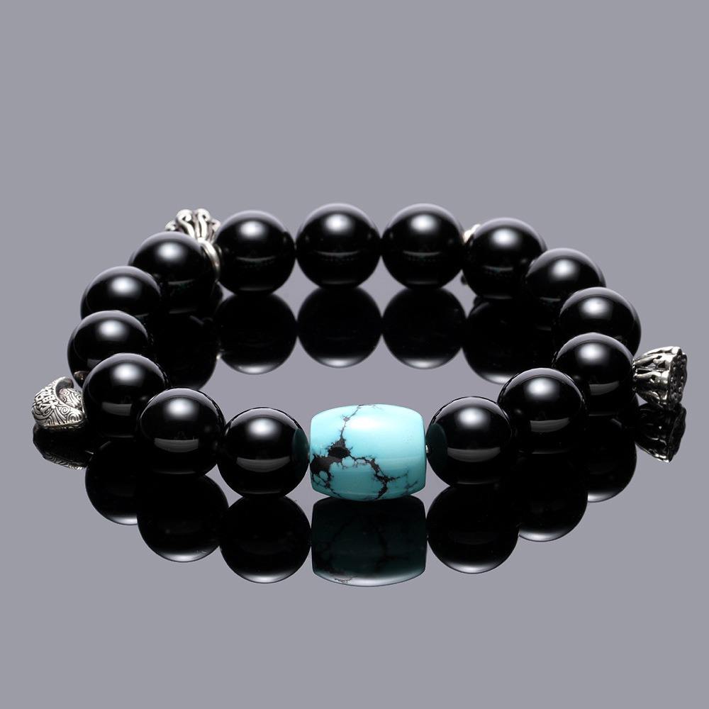 文玩黑曜石手串男士极喜爱招财驱邪时尚雅致这样的手串你有吗太赫兹