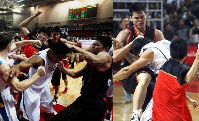 中国男篮斯坦科维奇杯打架(中国男篮打架不怂！李楠给老外看看什么是中国军体拳！)