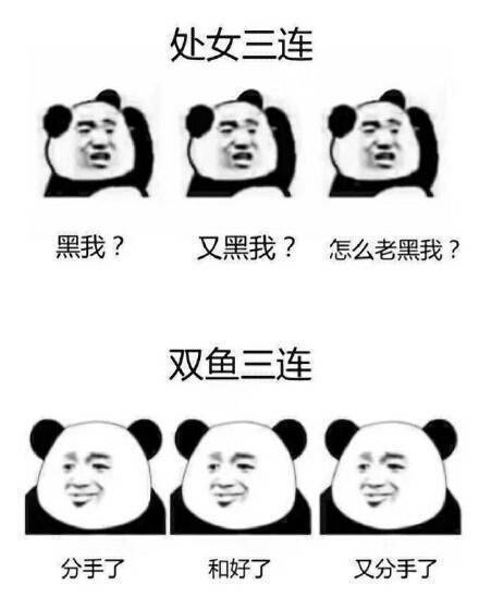 超形象的十二星座三连表情包,最近好火的