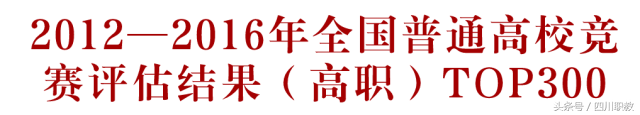 四川有所高职院校厉害了,在学科竞赛这个榜单里排全川第一