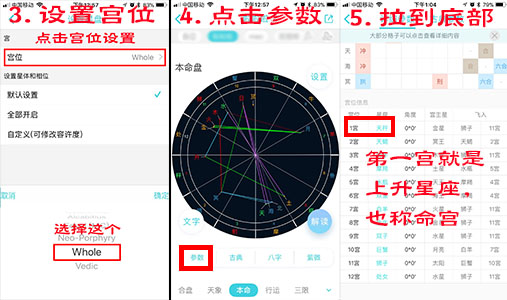 「玄疑解答」七政四余占星术命宫查询方法