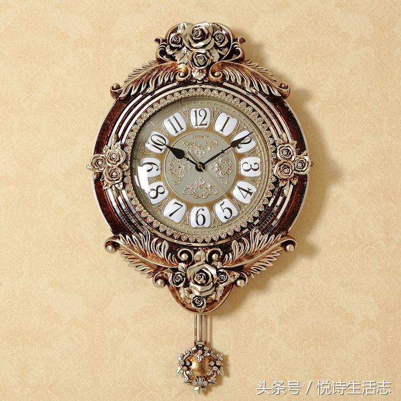 欧式家居钟表摆件图片(漂亮的客厅挂钟) - 赤虎壹号
