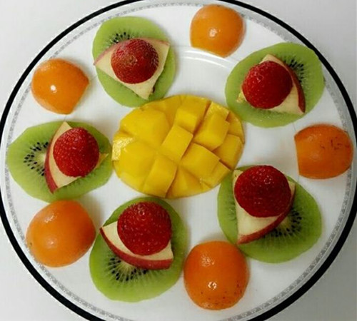 西瓜火龙果双拼盘图片