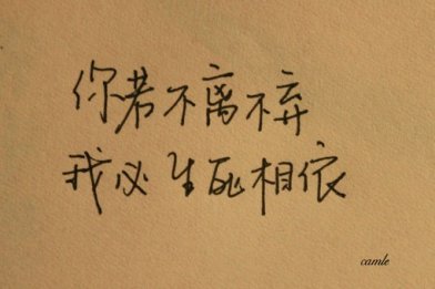 不离不弃才叫真心；相依相伴才叫真爱；同甘共苦才叫真情