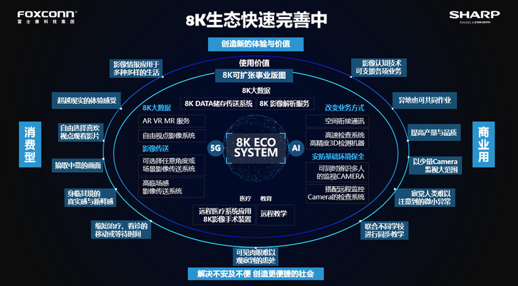 价格将更亲民 夏普65英寸8K电视亮相上海