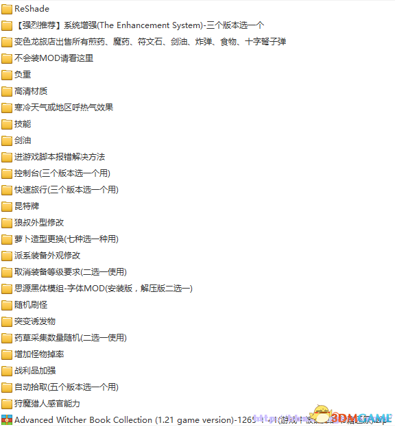 巫师3狂猎 血与酒优秀MOD合集 常用必备热门MOD