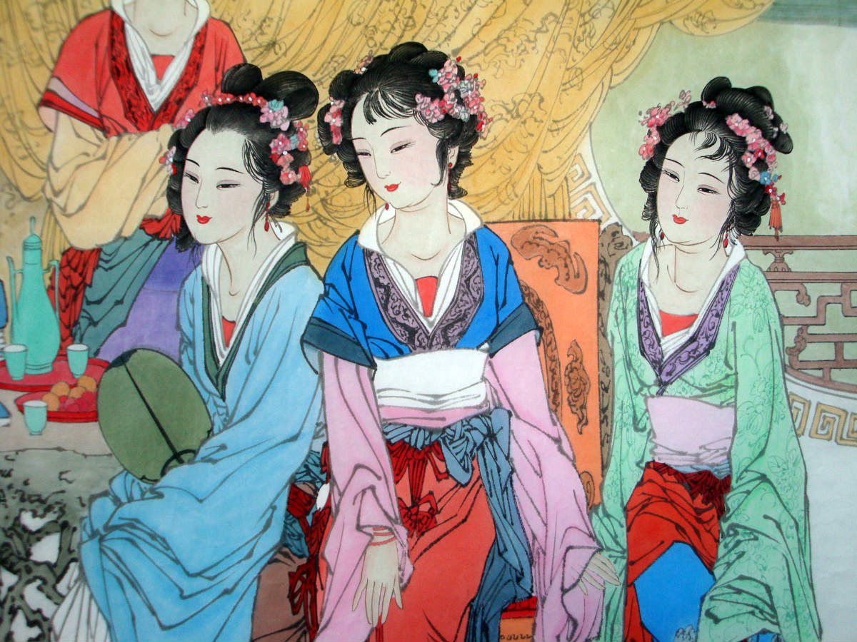 古代仕女画精品欣赏_最美手绘古代仕女图 - 成语词句网