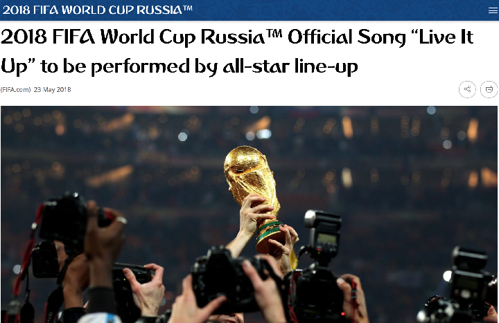 2018年俄罗斯世界杯主题曲(威尔·史密斯等三位明星献唱俄罗斯世界杯主题曲《放飞自我（Live It Up）》)