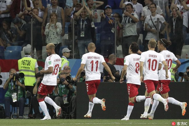 世界杯 八分之一决赛 克罗地亚4:3艰难战胜丹麦 将胜利收入囊中
