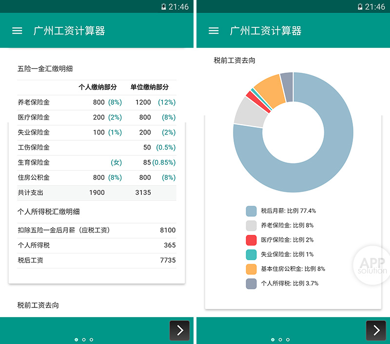 工资计算器/薪算：工资到底怎么算？搞清楚五险一金就靠它 #iOS #Android