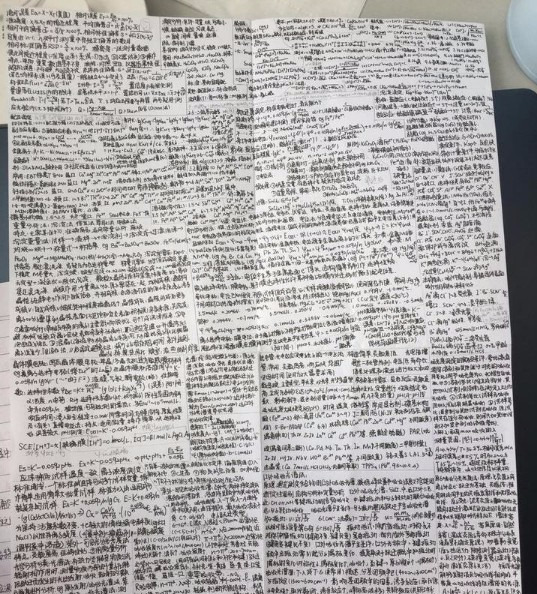 一页A4纸能写多少字？看过浙大学生的开卷考“小抄”才知道！