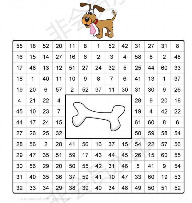 1到100数字(数字迷宫——100以内的数字顺序)