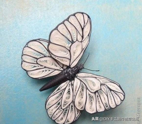 春天蝴蝶飞，35只衍纸蝴蝶正在翩翩起舞，太美了，有教程