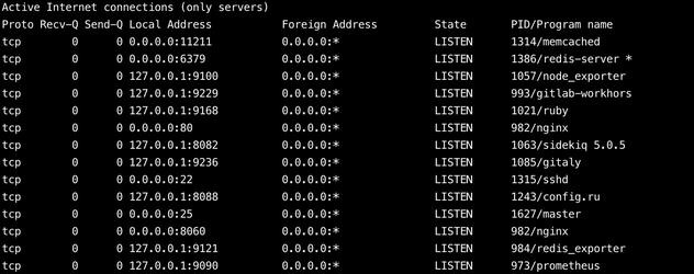 Linux中查看监听中的（占用）端口（netstat,ss,lsof）