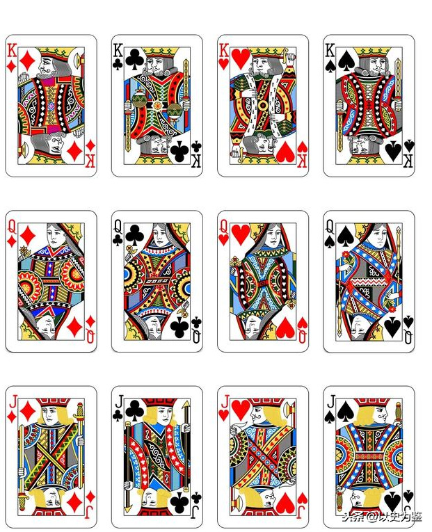 历史冷知识：扑克牌中J、Q、K图案中的历史人物都是谁？