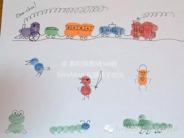 More收藏：小朋友启蒙指纹认知到百变手指画大总汇