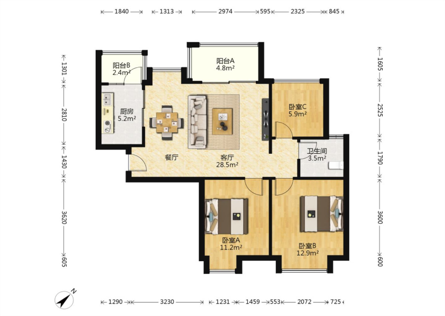 【親子宅設計精選】三居室每平2.1萬，就在金灣核心區，好房速遞