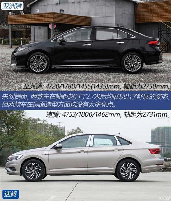 紧凑之争 丰田亚洲狮静态VS大众S腾