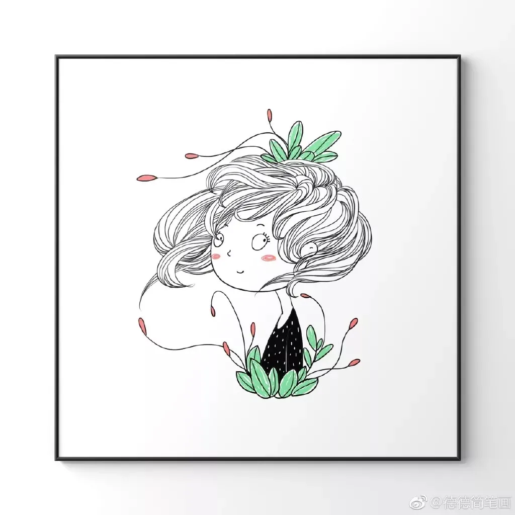 3分钟教会你超简单可爱又清新的小女孩简笔画,这波教程附步骤图