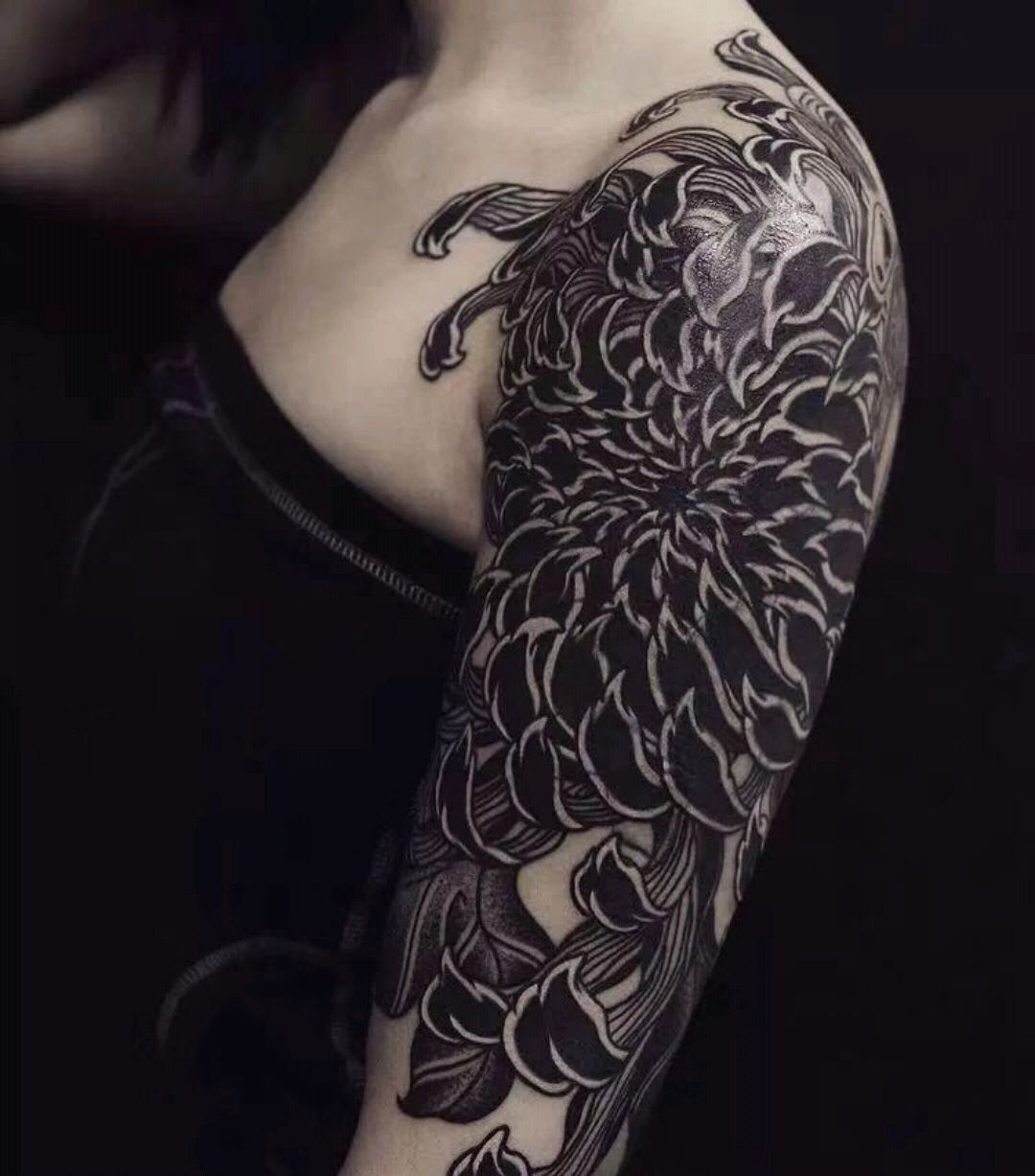 传统纹身图案寓意第十六集:梅花 菊花 荷花 牡丹