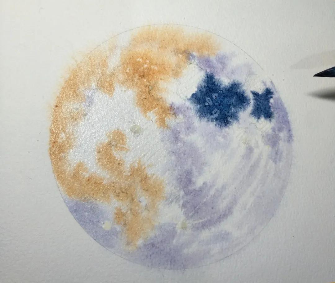 月球绘画作品图片