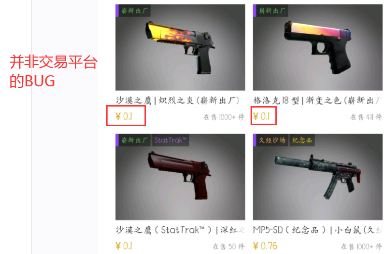 CSGO：交易市场出现严重BUG？龙狙咆哮只要0.1元？