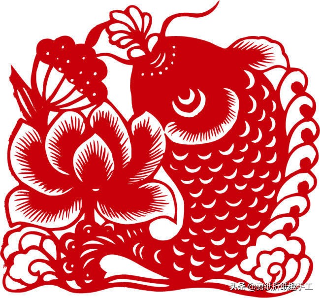 超美的吉祥"鱼"窗花剪纸,简单易学,上手就会