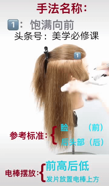 卷发必修课：卷发棒正确使用技巧，左侧和右侧发尾流向详细图解