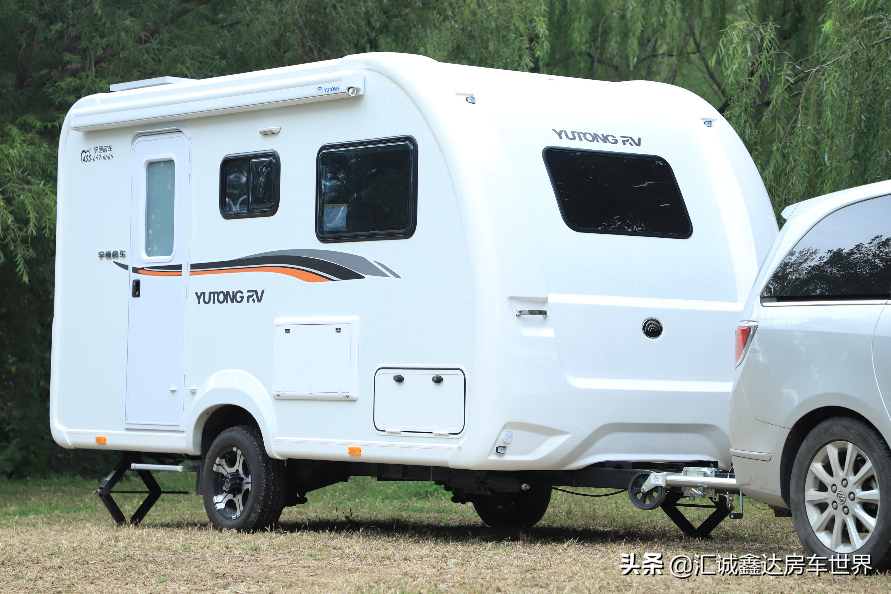 安全性高经济实用宇通客车底盘小拖挂房车来了20t就能拉