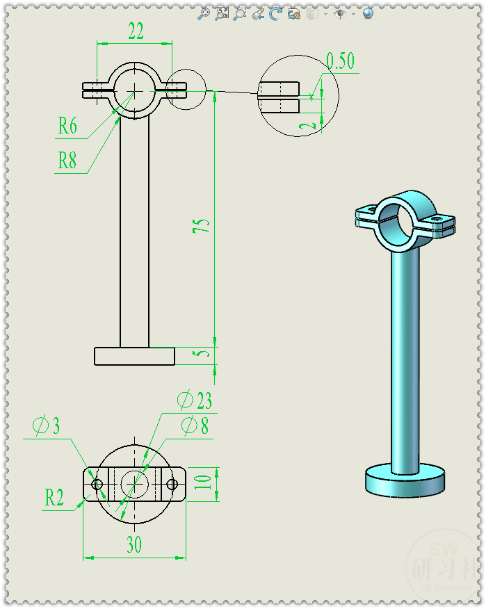用SolidWorks制作一个简单的：活塞式平行四边形升降机构